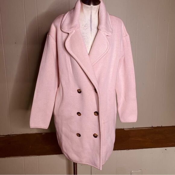 J.CREW Collection Wool Blend Oversized Double Breasted Sweater Coat Small J6333 - Picture 2 of 8